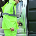 High Visibility Raincoat Oem Service Security Waterproof Traffic High Vis Raincoat Manufactory